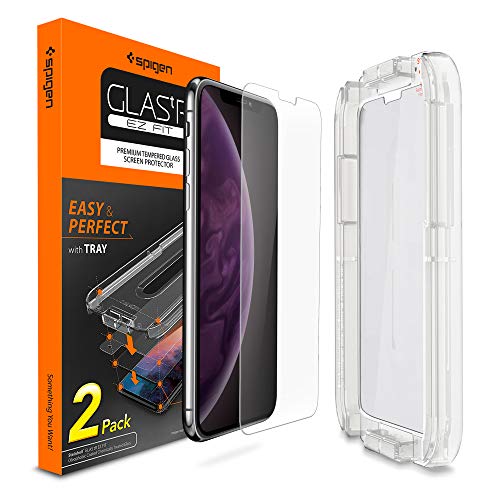 Product Cover Spigen Tempered Glass Screen Protector [Installation Kit] Designed for iPhone Xs Max (2 Pack) - Sensor Protection