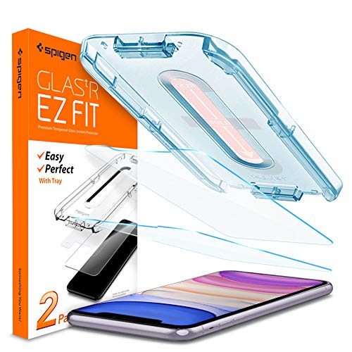 Product Cover Spigen Tempered Glass Screen Protector [Glas.tR EZ Fit] Designed for iPhone 11 / iPhone XR [6.1 inch] [Case Friendly] - 2 Pack