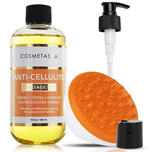 Product Cover Anti-Cellulite Massage Oil with Massager - 100% Natural Cellulite Treatment, Deeply Penetrates Skin to Break Down Fat Tissue- Firms, Tones, Tightens & Moisturizes Skin