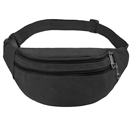 Product Cover Fanny Pack, Canvas Waist Bag for Travel with Adjustable Strap Fits up to 48