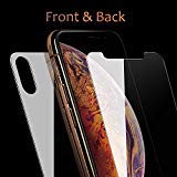 Product Cover JingooBon Front and Back Screen Protector Compatible with iPhone Xs Max [2-Pack], Tempered Glass [3D Touch] Front and Rear Anti-Fingerprint/Scratch Compatible with iPhoneXS Max (6.5 inch)