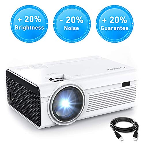 Product Cover Crosstour Projector, Mini LED Video Projector Home Theater Supporting 1080P 55,000 Hours Lamp Life Compatible with HDMI/USB/SD Card/VGA/AV and Smartphone