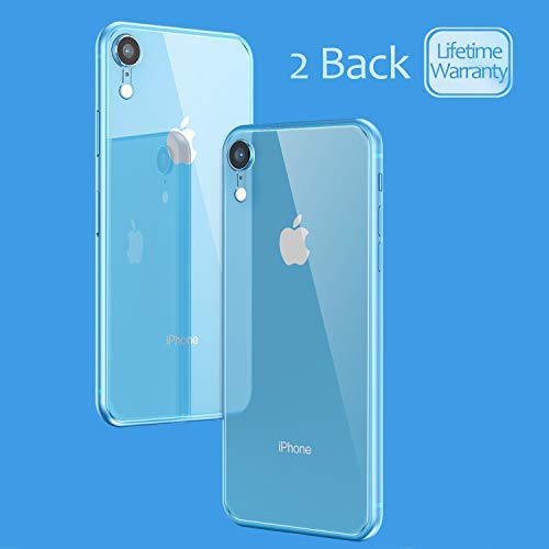Product Cover JingooBon Back Screen Protector for iPhone XR [2-Pack], HD Tempered Glass [3D Touch] Rear Glass Film High Definition for iPhoneXR (6.1 inch)