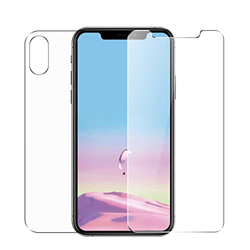 Product Cover Conleke Front Back Screen Protector for iPhone Xs Max, Tempered Glass [3D Touch] Front Rear Anti-Fingerprint/Scratch Compatible with iPhoneXs Max (Thin) (Front & Back,6.5inch)