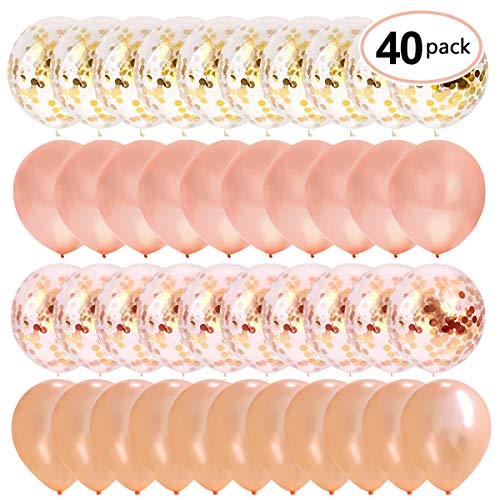 Product Cover Thomtery Rose Gold Confetti Balloons 40pcs 12