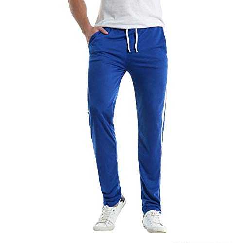 Product Cover Willsa Mens Pants, Casual Slim Sports Pants Striped Trousers Baggy Harem Long Pants