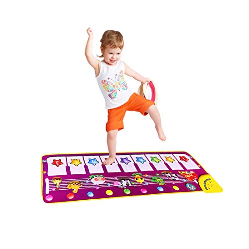 Product Cover SGDD Piano Mat, Musical Piano Keyboard Dance Mat Carpet Baby Touch Play Animal Blanket Toys for Little Boys Girls Baby Gifts Xmas Thanksgiving Presents Gifts for Little Kids