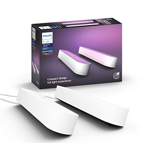 Product Cover Philips Hue Play White & Color Smart Light, 2 Pack Base kit, Hub Required/Power Supply Included (Works with Amazon Alexa, Apple Homekit & Google Home)
