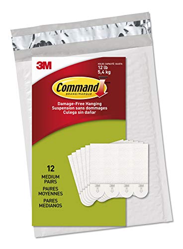 Product Cover Command Medium Picture Hanging Strips, Holds 12 lbs, Indoor Use, White (PH204-12NA)