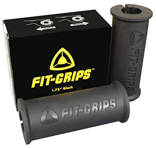 Product Cover Core Prodigy Fit Grips 1.75 Thick Fat Bar Training (Black)