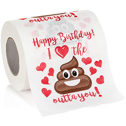 Product Cover Maad Romantic Happy Birthday Novelty Toilet Paper - Funny Gag Birthday Gift for Him or Her