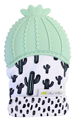 Product Cover Itzy Ritzy Silicone Teething Mitt - Soothing Infant Teething Mitten with Adjustable Strap, Crinkle Sound and Textured Silicone to Soothe Sore and Swollen Gums, Cactus