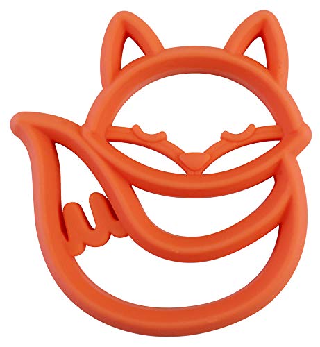 Product Cover Itzy Ritzy Silicone Baby Teether - BPA-Free Infant Teether with Easy-to-Hold Design and Textured Back Side to Massage and Soothe Sore, Swollen Gums, Fox