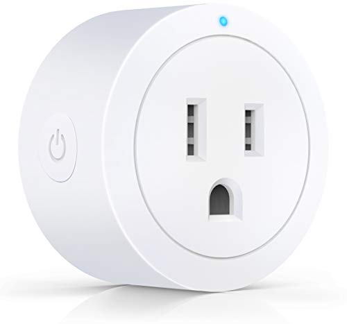 Product Cover Wi-Fi Smart Plug, Mini Outlets Smart Socket No Hub Required Timing Function Control Your Electric Devices from Anywhere Compatible with Alexa and Google Assistant 1-Pack Amysen