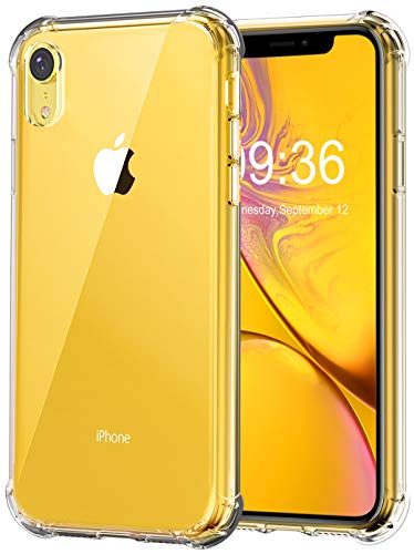 Product Cover Matone for iPhone XR Case, Crystal Clear Slim Protective Cover with Reinforced Corner Bumpers, Flexible Soft TPU Anti-Scratch Case for Apple iPhone XR (2018) 6.1-Inch