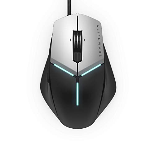 Product Cover Alienware Elite Gaming Mouse AW959 with 12, 000 DPI Pixart Optical Sensor Featuring Redesigned Side Wings for Improved Grip and Alienfx with RGB Lighting