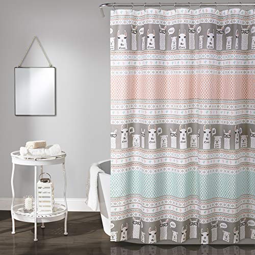 Product Cover Lush Decor Llama Stripe Shower Curtain, 72