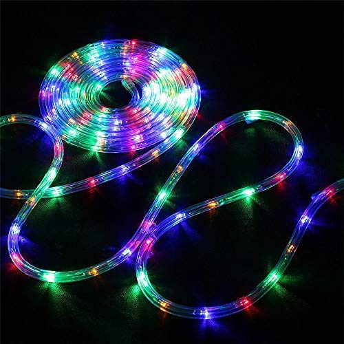 Product Cover Bebrant LED Rope Lights Battery Operated String Lights-40Ft 120 LEDs 8 Modes Outdoor Waterproof Fairy Lights Dimmable/Timer with Remote for Camping Party Garden Holiday Decoration(Multi-Color)