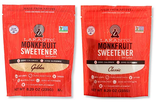 Product Cover Lakanto Monkfruit Natural Sweetener Variety Pack, Classic & Golden Sweetener, 8.29 Oz