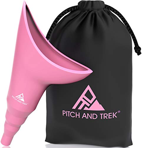 Product Cover Pitch and Trek Female Urination Device - Travel Urinal & Pee Funnel for Women - Discreet Carry Bag - Camping, Hiking, Outdoor Activities & More