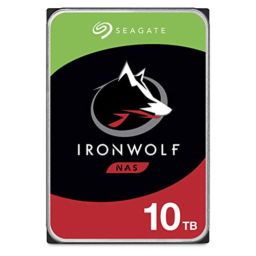 Product Cover Seagate IronWolf NAS 7200RPM Internal SATA Hard Drive 10TB 6Gb/s 3.5-Inch - Frustration Free Packaging (ST10000VN0004)
