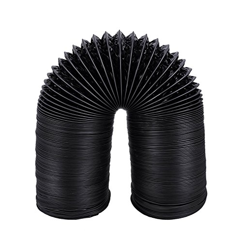Product Cover Hon&Guan 5 inch Air Duct - 16 FT Long, Black Flexible Ducting HVAC Ventilation Air Hose for Grow Tents, Dryer Rooms,Kitchen