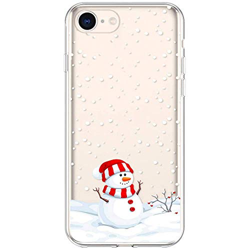 Product Cover Case for iPhone 7/iPhone 8 Christmas, Slim Silicone Clear TPU Protective Cover for 4.7