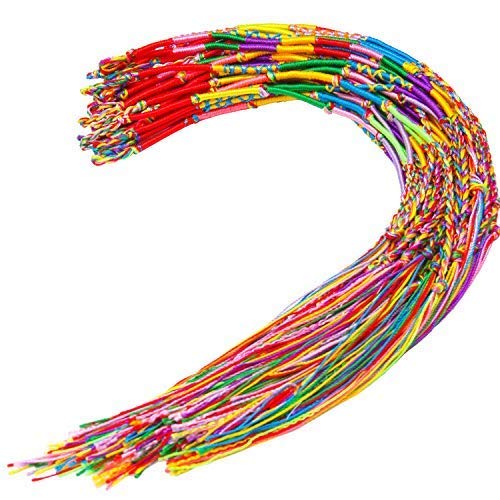 Product Cover Resinta 40 Pieces Handmade Braided Bracelets Assorted Colors Friendship Cords Thread Bracelets Party Supply Favors for Wrist Anklet