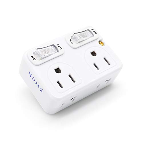 Product Cover SYCON Adapter Outlet Extender with Switch Wall Tap Adapter Surge Protector Power Strip with 4 Outlets - 1 Pack