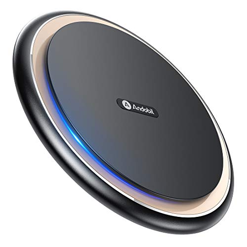 Product Cover Andobil Boost 15W Fast Wireless Charger, USB-C Qi Charging Pad Station 10W 7.5W Compatible iPhone 11/11 Pro Max/XS MAX/XR/XS/X/8, Samsung Galaxy Note 10/9 S20/S10/S9/S8, LG V40/G7, AirPods Pro