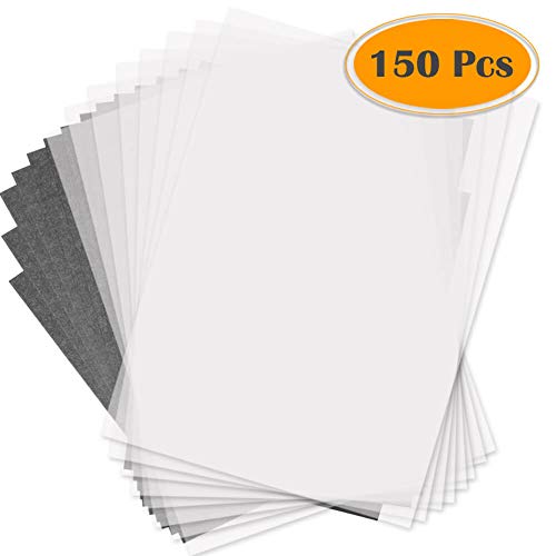 Product Cover Selizo 150 Pcs Tracing Paper and Carbon Graphite Paper for Wood Burning Transfer, Wood Carving and Tracing
