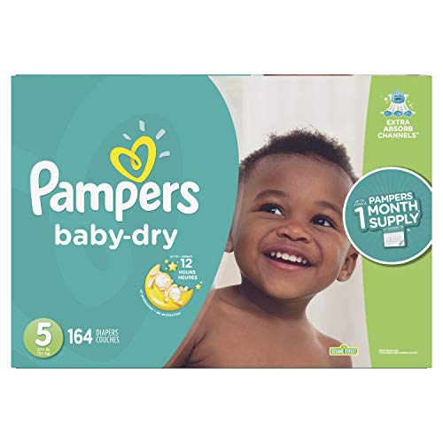Product Cover Diapers Size 5, 164 Count - Pampers Baby Dry Disposable Baby Diapers, ONE MONTH SUPPLY (Packaging May Vary)