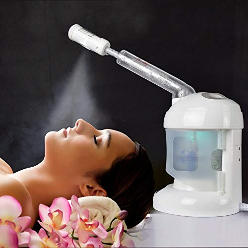 Product Cover Facial Steamer, with Extendable Arm Ozone Table Top Mini Spa Face Steamer Design For Personal Care Use At Home or Salon, White