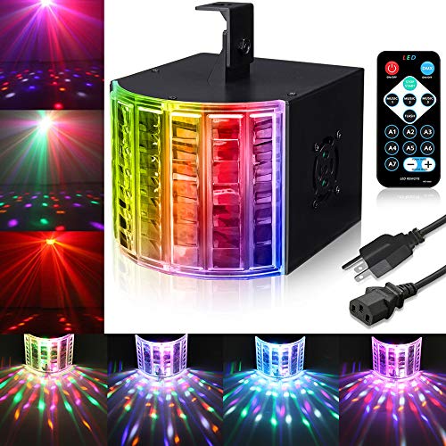 Product Cover DJ Lights, SOLMORE Party Lights DMX512 Sound Actived Stage Disco Lights Light Beams with Remote Control for Dance Parties Bar Karaoke Xmas Wedding Show Club 18W
