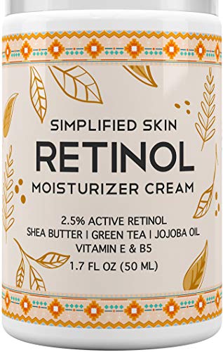 Product Cover Retinol Moisturizer Cream 2.5% for Face & Eye Area with Vitamin E & Hyaluronic Acid for Anti Aging, Wrinkles & Acne - Best Night & Day Facial Cream by Simplified Skin 1.7 oz