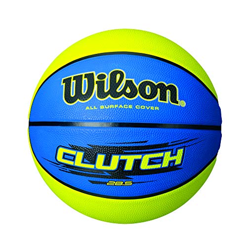 Product Cover Wilson Clutch Basketball, Blue/Lime, Intermediate - 28.5