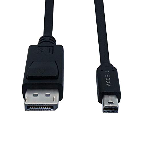 Product Cover Accell mDP to DP 1.4 - VESA-Certified Mini DisplayPort to DisplayPort 1.4 Cable - 7 Feet, Hbr3, 8K @60Hz, 4K UHD @240Hz