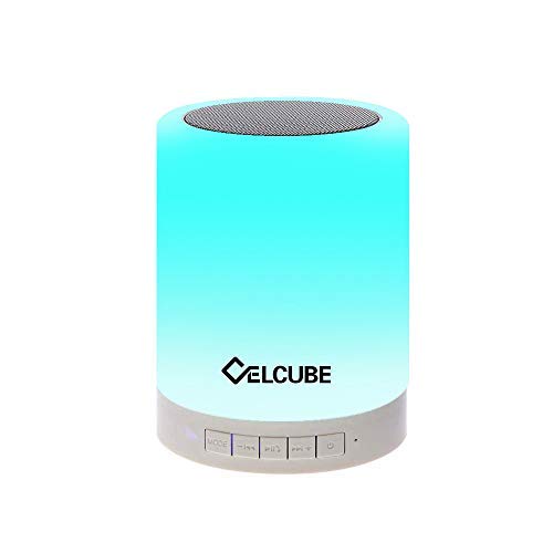 Product Cover Celcube Night Light Bluetooth Speaker, Touch Bedside Lamp with Wireless Bluetooth Speaker, Smart Dimmable Color Night Light, LED Table Lamp with Stereo Speaker, Gift for Men Women Teens Kids Children