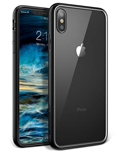 Product Cover YOUMAKER Premium Crystal Clear Hybrid Case for iPhone Xs Max, Slim Fit Lightweight Bumper Scratch Resistant Drop Protection Shockproof Protective Cover for All New Apple iPhone Xs Max 6.5 inch - Black