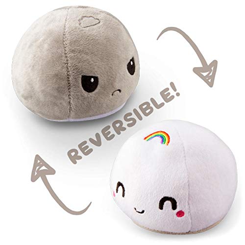 Product Cover TeeTurtle Reversible Mochi Mini - Gray Stormcloud and White Rainbow Toy