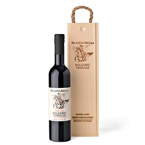 Product Cover Blazing Bella Traditional Aged Balsamic Vinegar - Modena Italy Premium Reserve (Full Size with Gift Box)