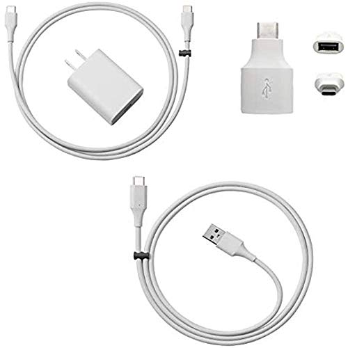 Product Cover Google Official Pixel Charger for Pixel 3 and all Pixel Phones, Android Charger Cable Bundle with Fast Charging Google 18w Wall Charger - Charges any USB-C phone (4 items)