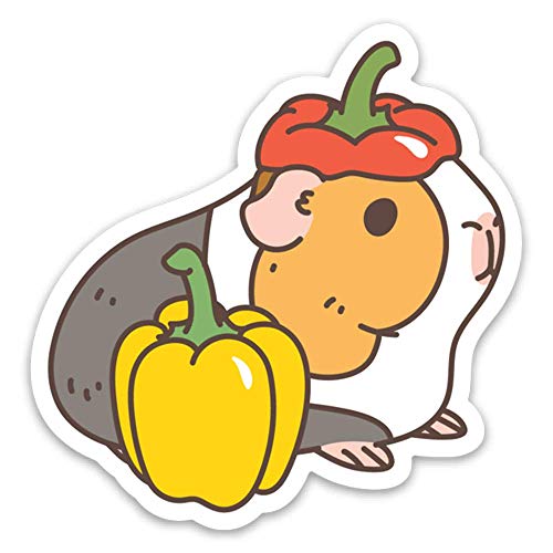 Product Cover Bell Peppers and Guinea Pig Vinyl Sticker for Laptop and Water Bottles