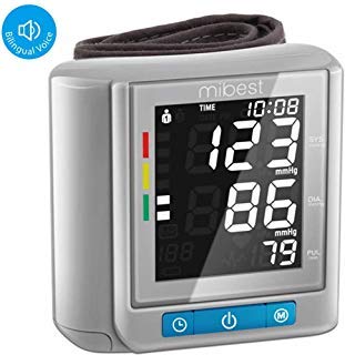 Product Cover MIBEST Wrist Blood Pressure Monitor with Talking Function - BP Cuff Meter with Display - Blood Pressure Machine up 5.3