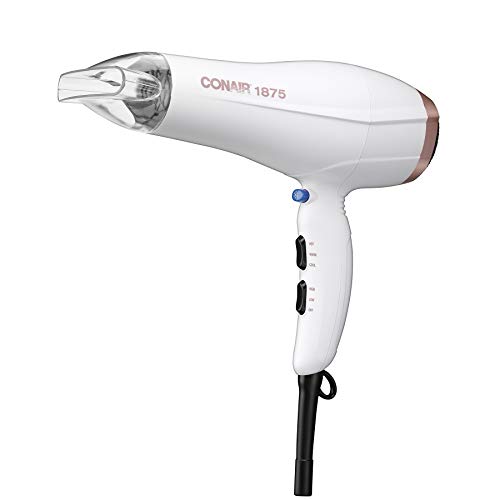 Product Cover Conair 1875W Double Ceramic Hair Dryer, White/ Rose Gold, Pack of 1