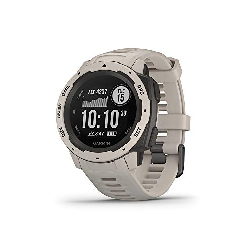 Product Cover Garmin Instinct, Rugged Outdoor Watch with GPS, Features Glonass and Galileo, Heart Rate Monitoring and 3-Axis Compass, Tundra