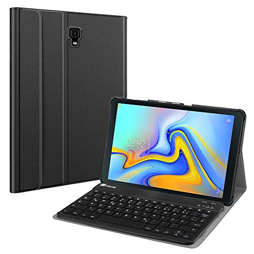 Product Cover Fintie Keyboard Case for Samsung Galaxy Tab A 10.5 2018 Model SM-T590/T595/T597, Slim Shell Lightweight Stand Cover with Detachable Wireless Bluetooth Keyboard, Black