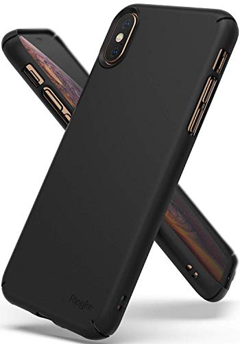 Product Cover Ringke Slim Compatible with iPhone Xs, Superior Slender Precise Contour Lightweight Classy Fashionable Cover for iPhone X, iPhone Xs 5.8 inch (2018) - Black
