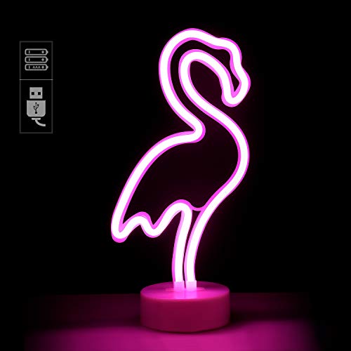 Product Cover YiaMia Flamingo Neon Signs Light Party Supplies Kids' Room Decoration for Children Gifts