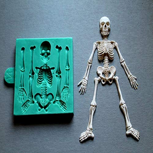 Product Cover Silicone Mould Skeleton Halloween Sugarcraft Cake Decorating Fondant Mold Food Grade Molds For Cake Decorations